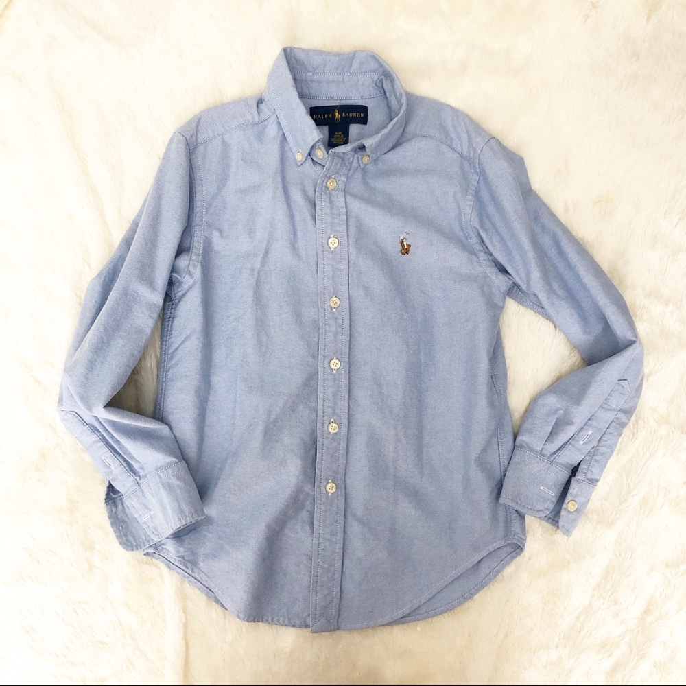 Boys’ RALPH LAUREN button-down shirt. Size SMALL